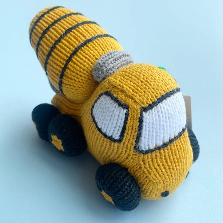 Knitted Mixer Truck Rattle Toy