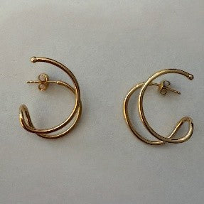 Earrings Thin Hoop Bend