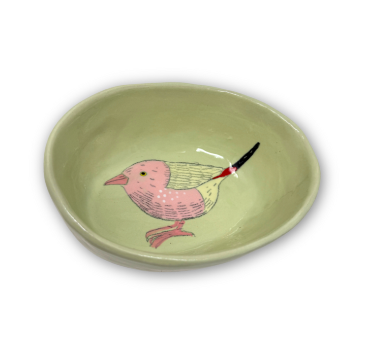 Small Oval Bird Green
