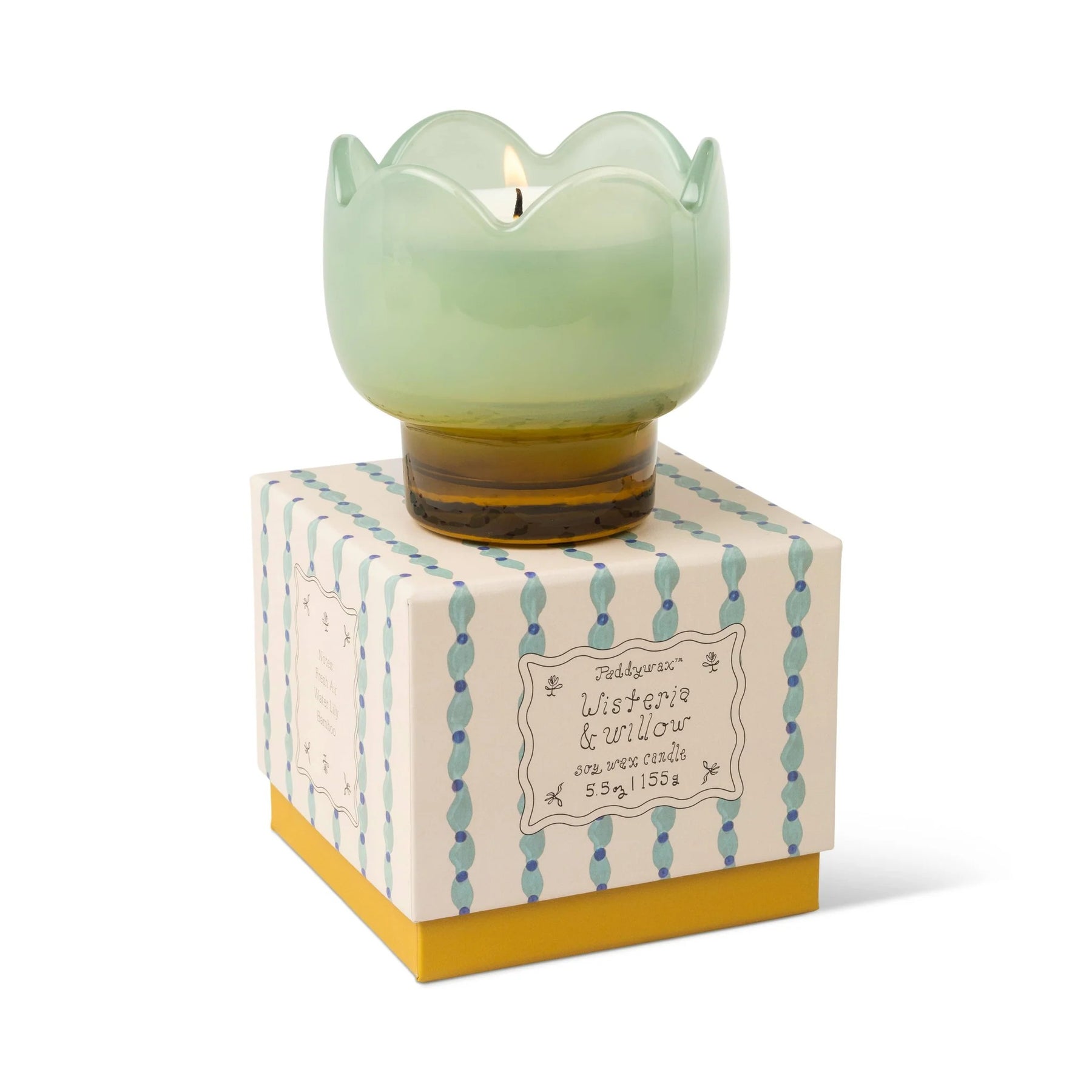 Glass Tulip Candle Wisteria