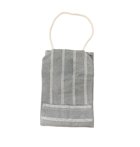 Embroidered Apron Twill Charcoal