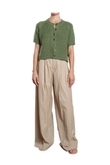 Leona Pleat Pant Biscotti