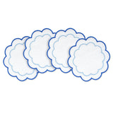 Cocktail Napkins Blue Scalloped