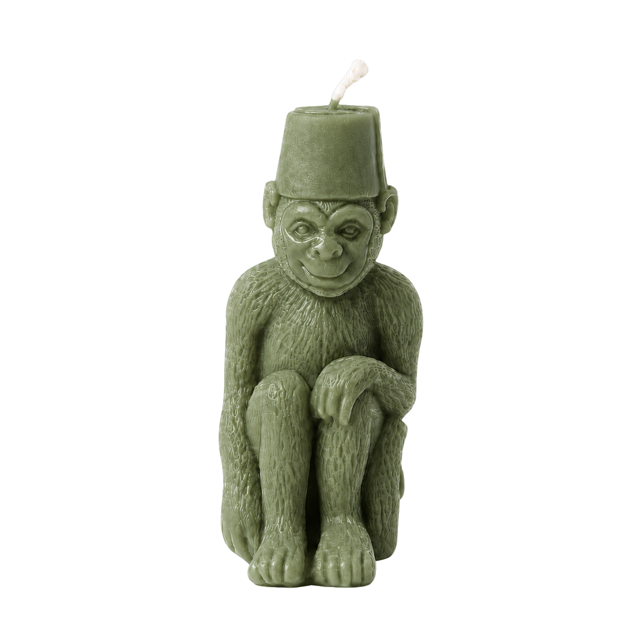 Monkey with a Fez Beeswax Candle: Sage