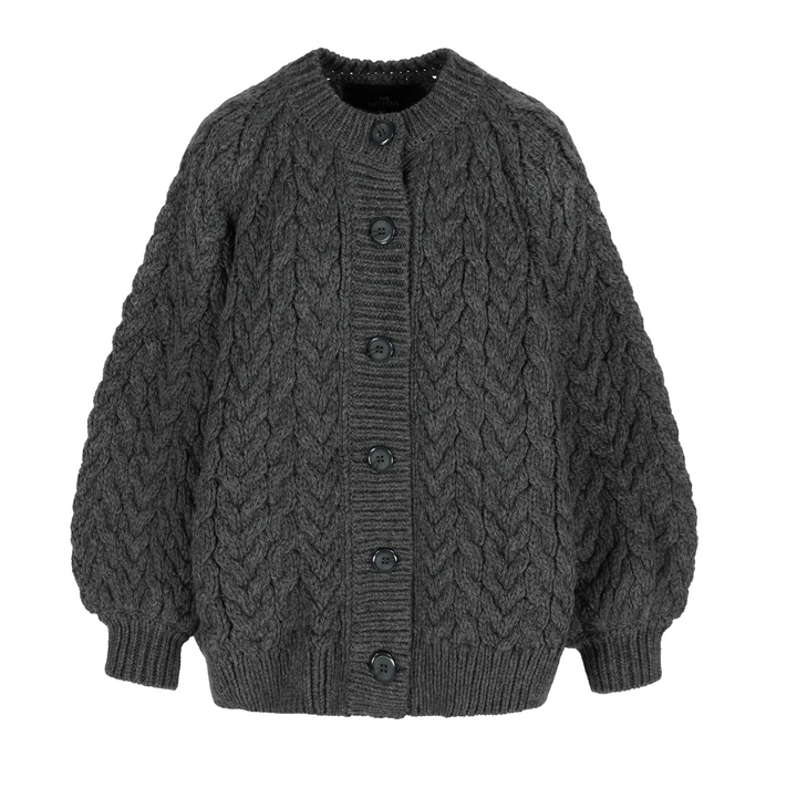 Sweater Cable Jacket Charcoal