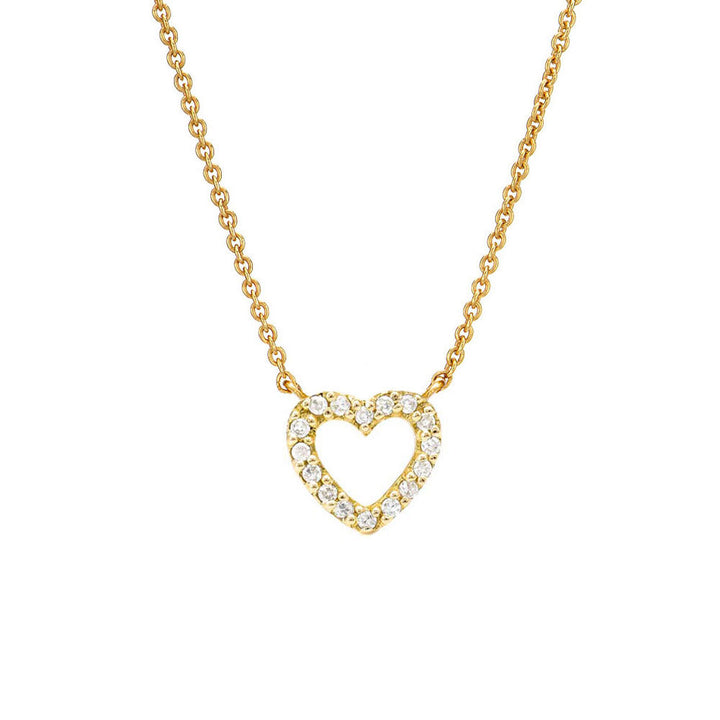 Liven Open Heart Necklace Yellow Gold
