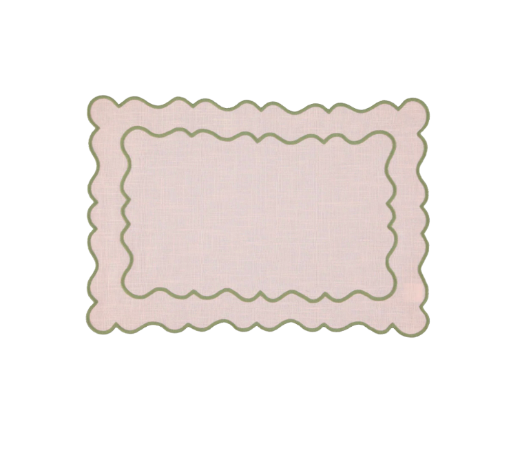 Maria Placemat Light Pink & Green