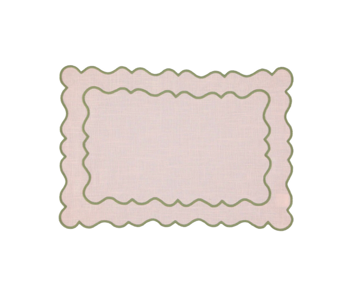 Maria Placemat Light Pink & Green