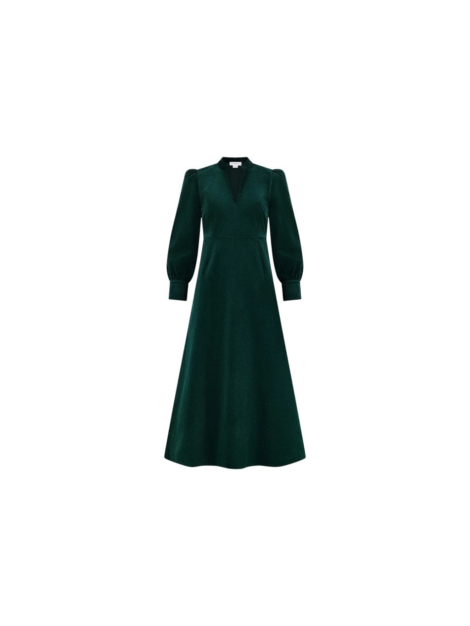 Enid Dress Green Cord