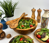 Natural Olive Family Salad Bowl 10"