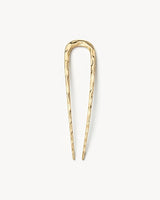 Midi Wavy French Hair Pin Gold
