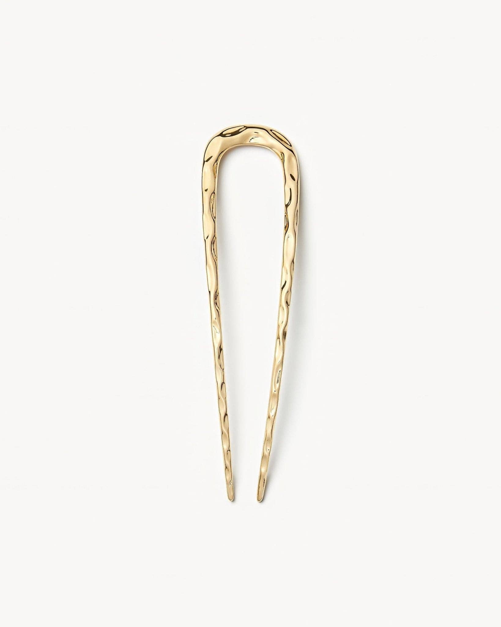 Midi Wavy French Hair Pin Gold