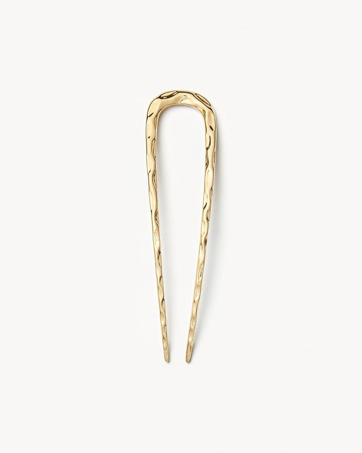 Midi Wavy French Hair Pin Gold