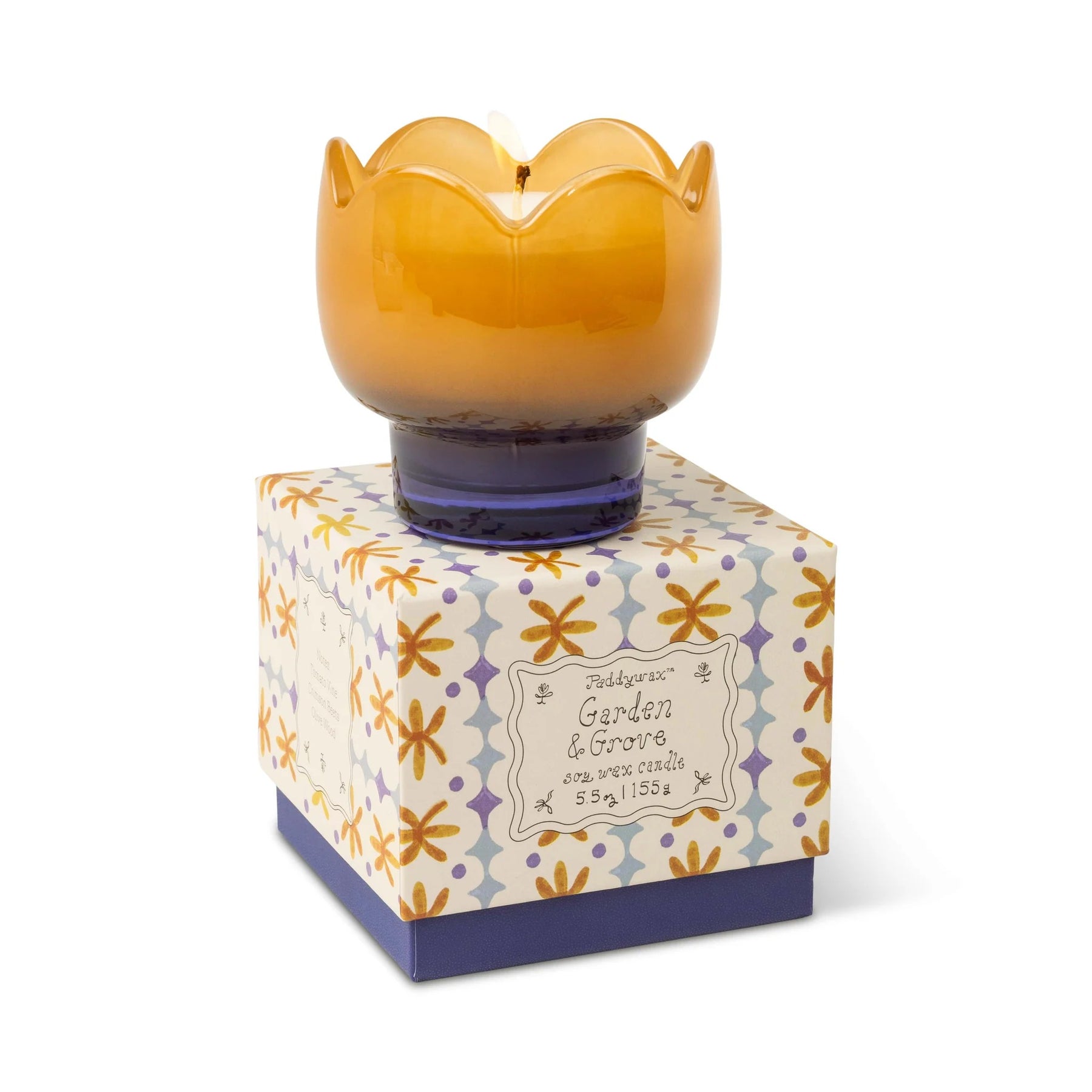 Glass Tulip Candle Garden & Grove