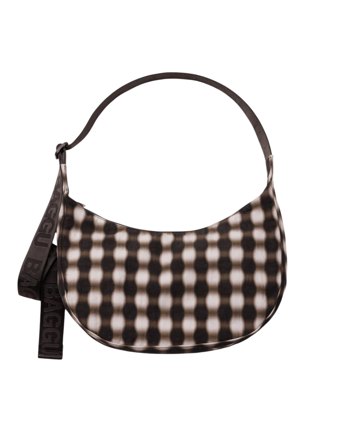 Medium Crescent Bag Blurred Gingham