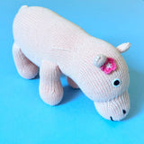 Stuffed Hippo White Toy
