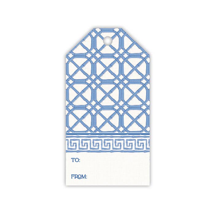 Sue Sartor Blue Caning Gift Tags