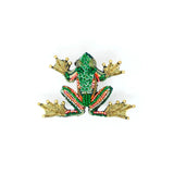 Brooch Green Flying Frog