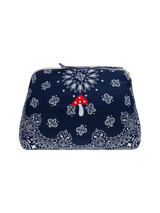 Vanity Bag Large Navy with Mushroom