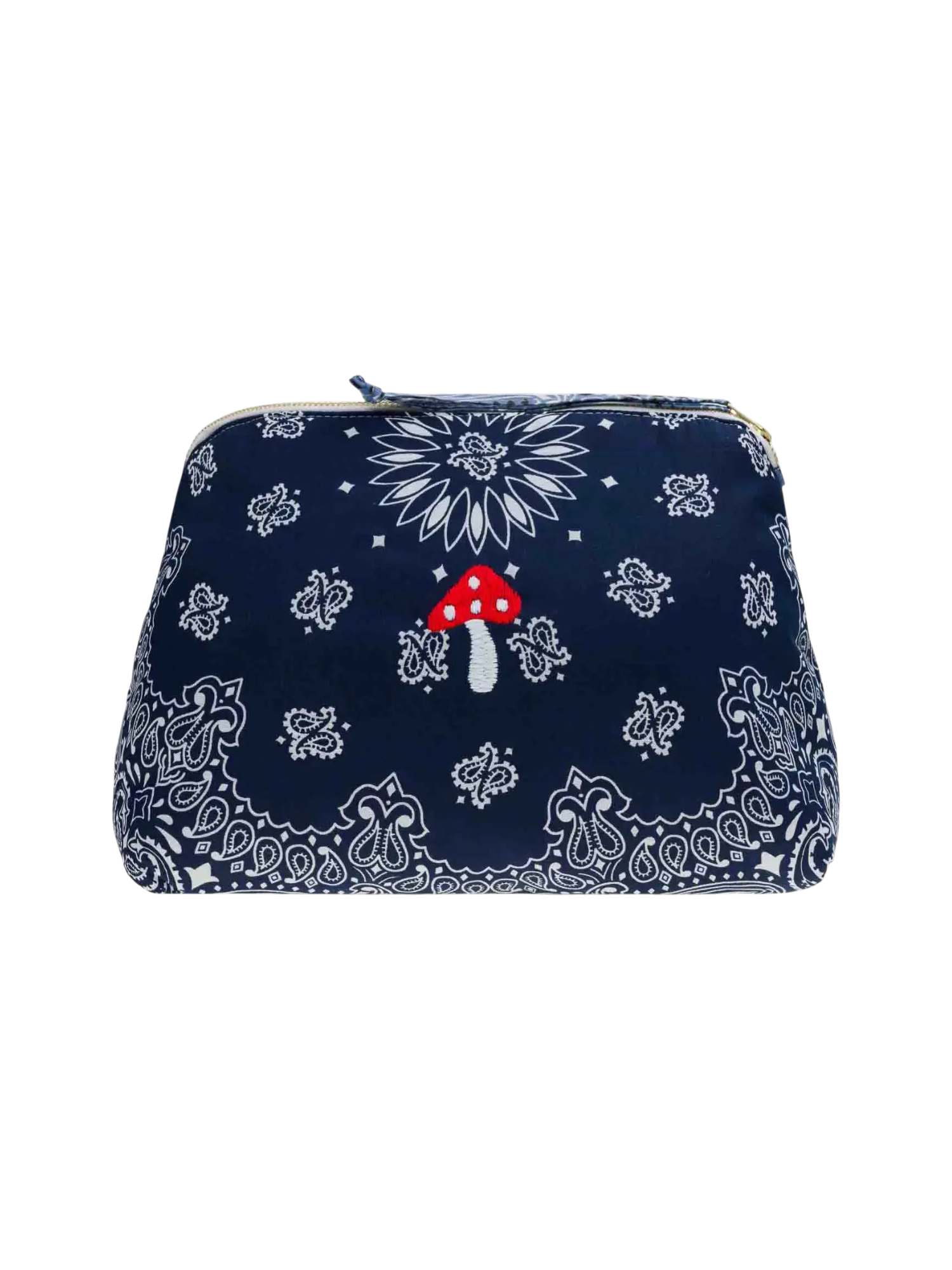 Vanity Bag Large Navy with Mushroom