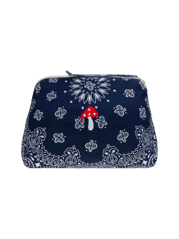 Vanity Bag Large Navy with Mushroom