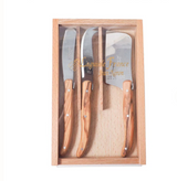 Laguiole Cheese Utensil Set Olivewood