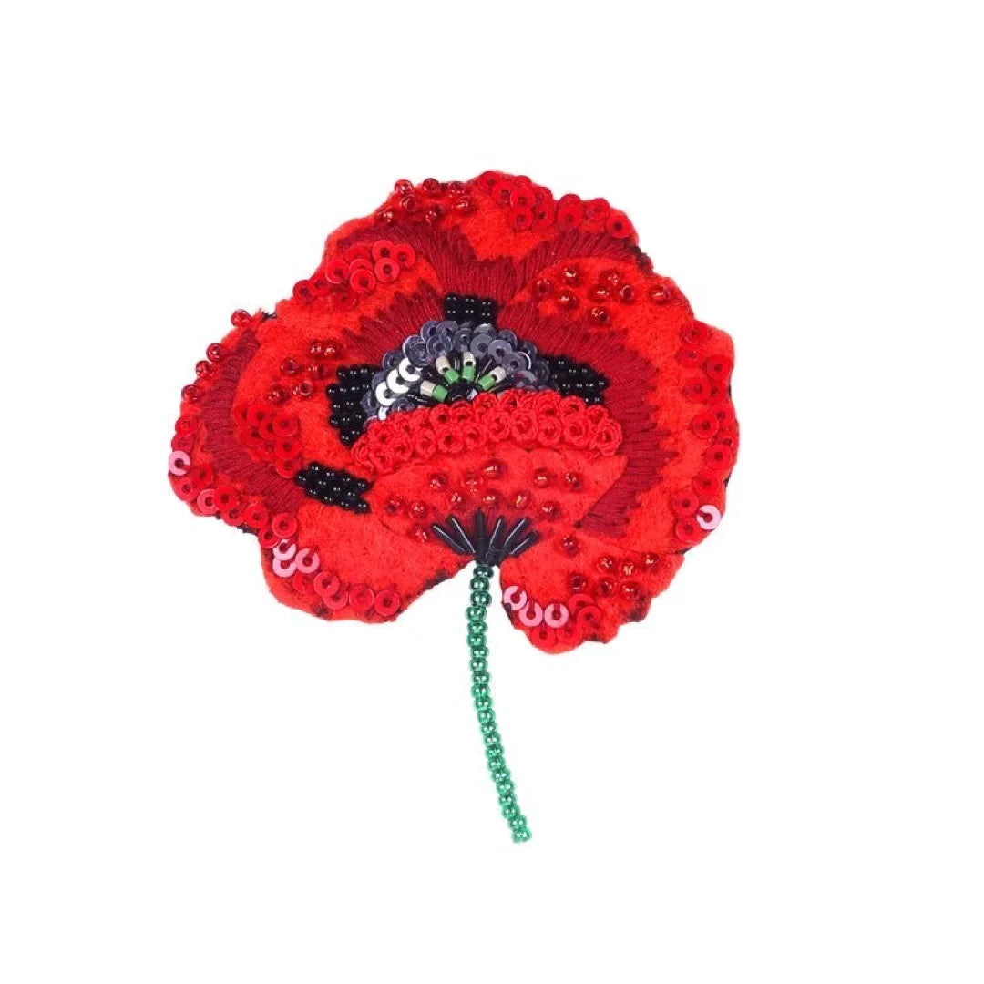 Brooch Red Poppy