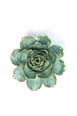 Milk Teal Ceramic Camellia