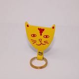 Cat Head Key Fob: Pale Pink