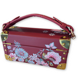 Hand Painted Handbag Red Flowers