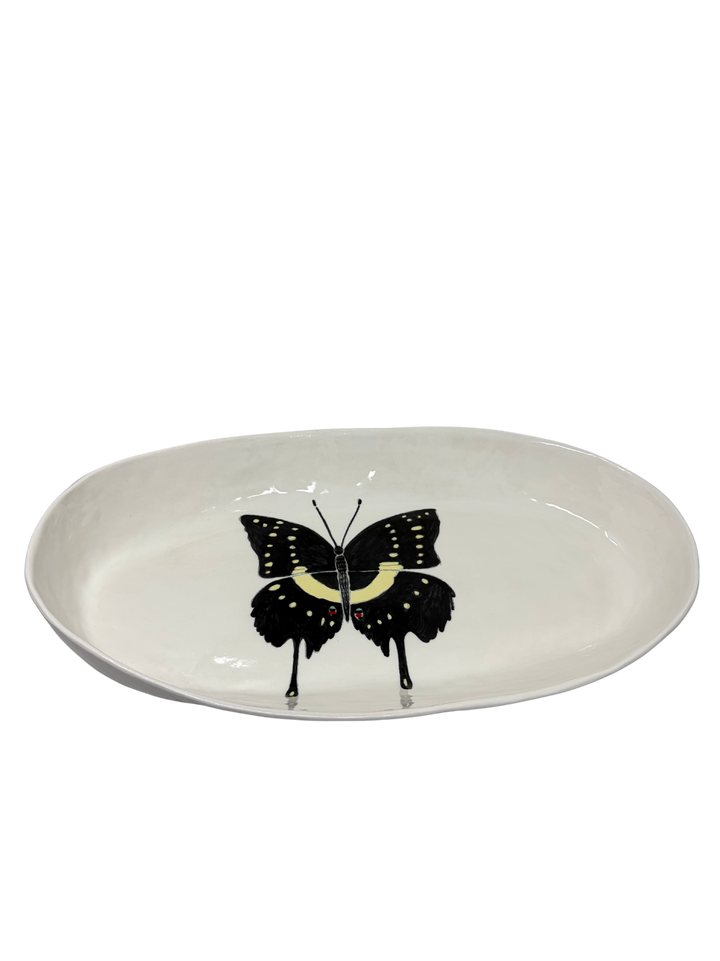 Large Oval Platter Butterfly 3