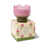 Glass Tulip Candle Bronzed Gardenia