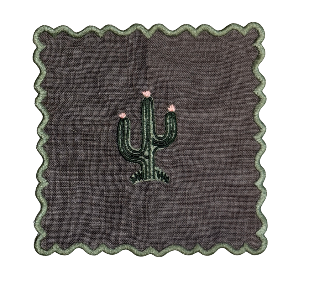 Maria Cocktail Napkin Cactus Brown