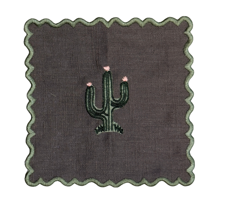 Maria Cocktail Napkin Cactus Brown