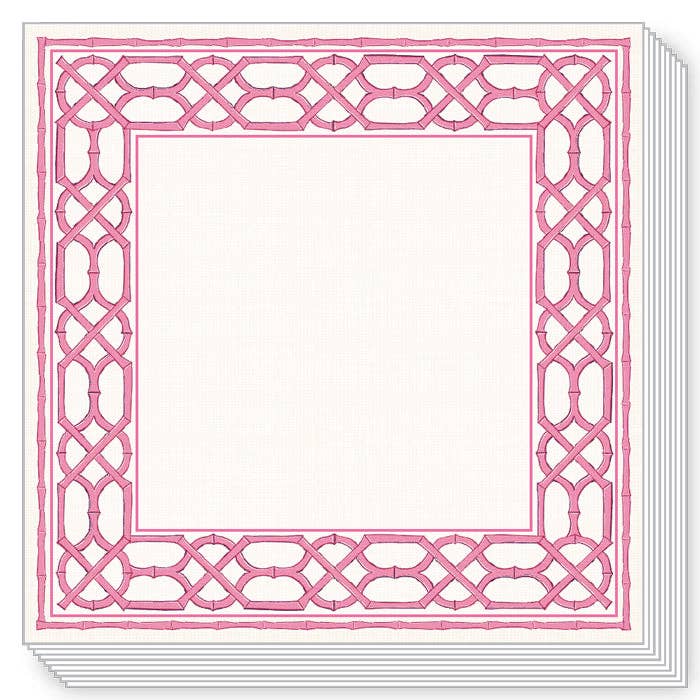 Sue Sartor Pink Caning Block Notepad