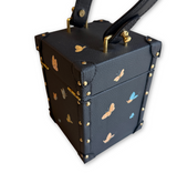 Hand Painted Handbag Black Zebra