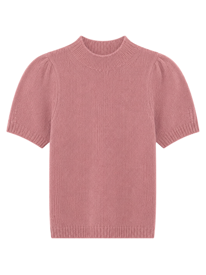 Brigette Mock Neck Sweater in Tea Rose