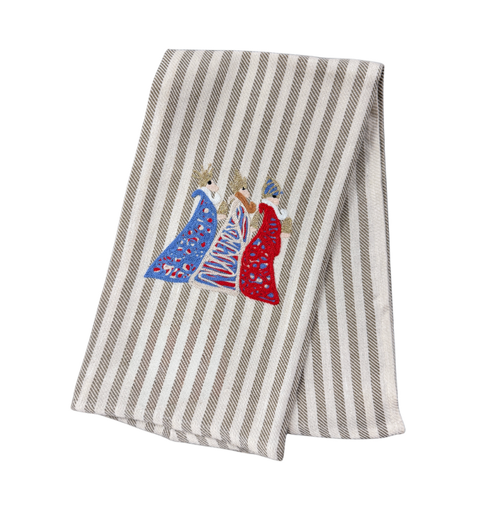 Embroidered Kitchen Towel Three Kings