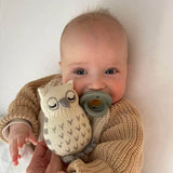 Knitted Owl Rattle Toy