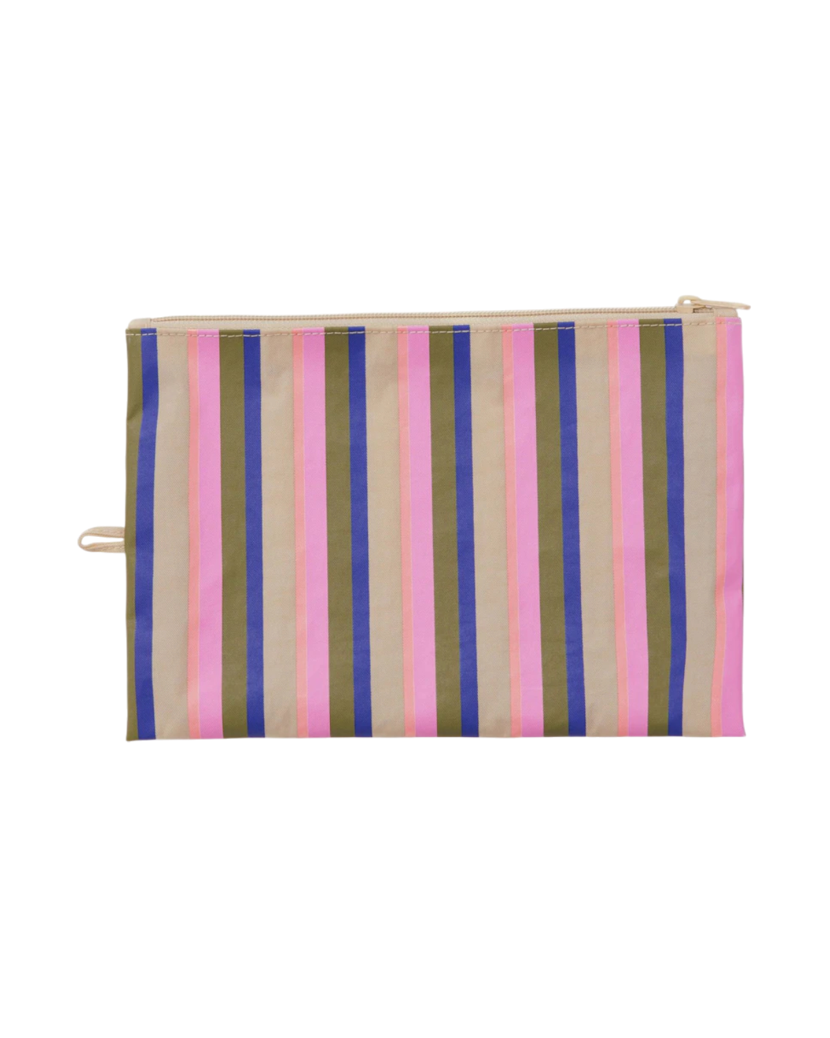 Flat Pouch Stripes in Pink Stripe