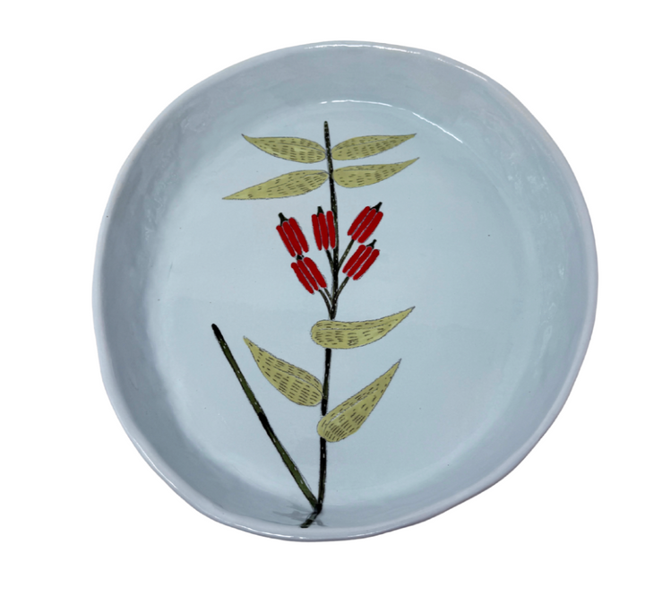 Extra Large Oval Platter Flower Blue