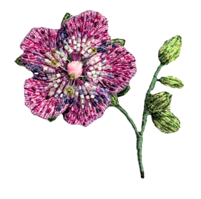 Brooch Purple Geranium