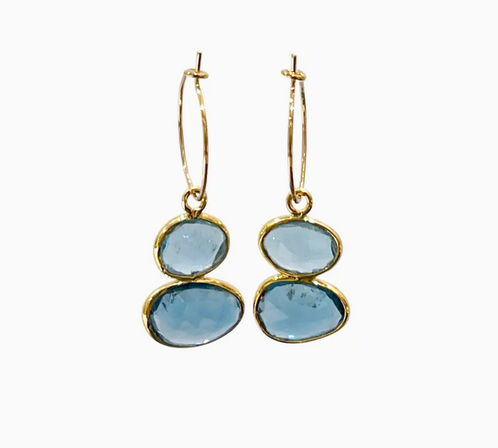 Nila Mix Blue Dangles Earrings
