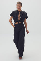 Shirt Linen Willow Black