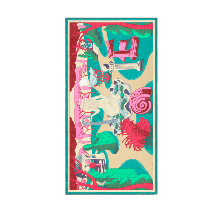 Scarf Jardin Fuschia