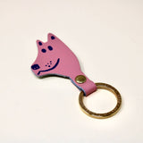 Key Chain Dog Pale Pink
