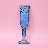 Wine Glass Bookmark Apple Green
