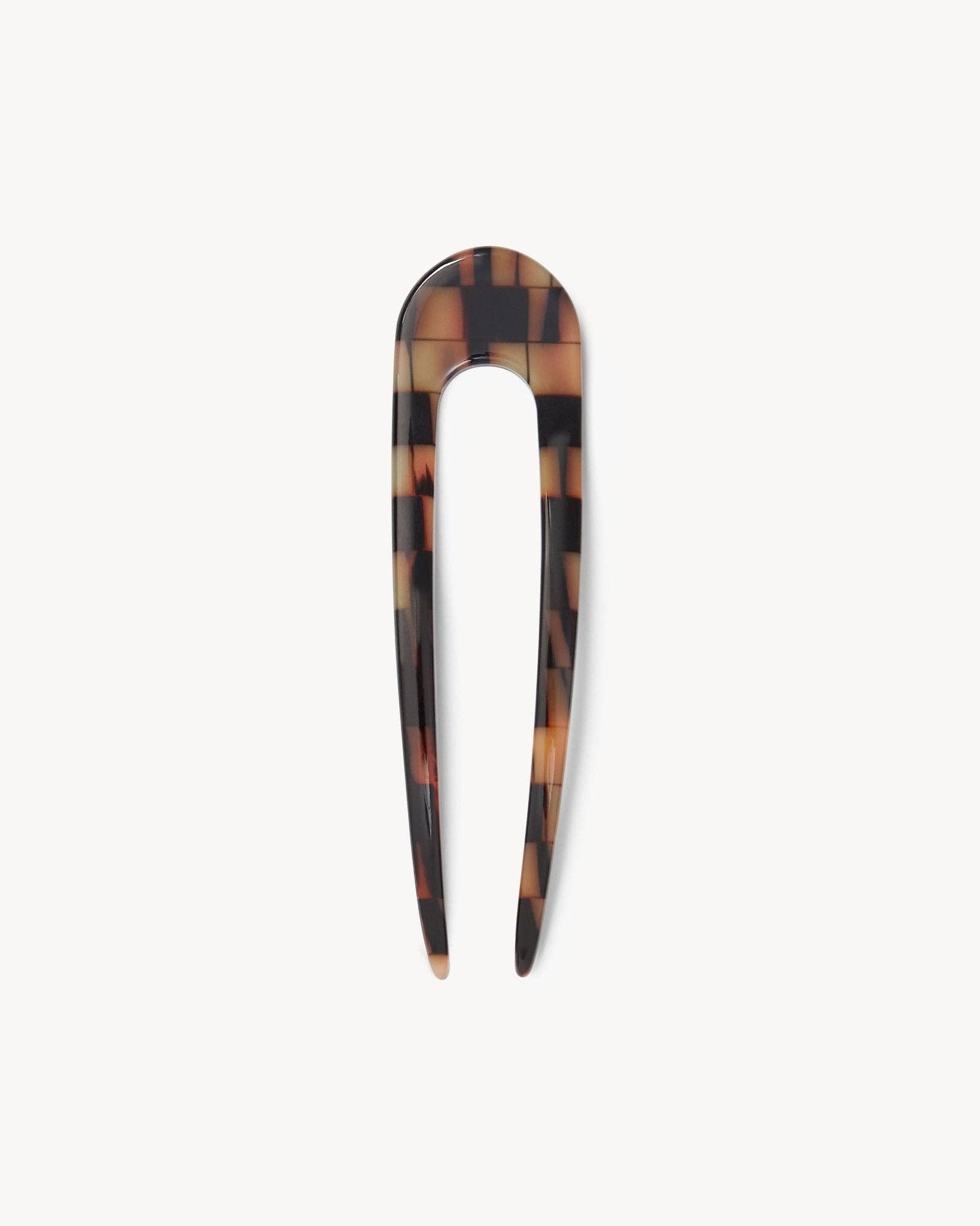 French Hair Pin Blonde Checker