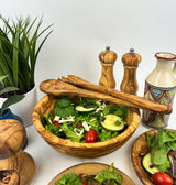 Natural Olive Family Salad Bowl 11"