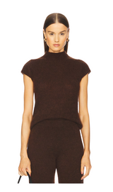 Brigitte Mock Neck Sweater Americano